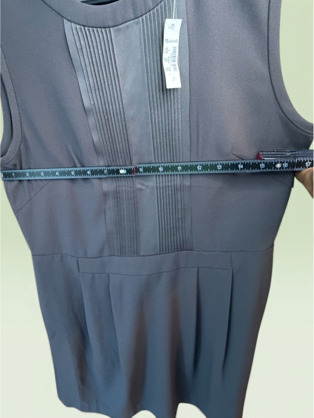 Madewell Sleeveless Pleated Front Dress Size 8